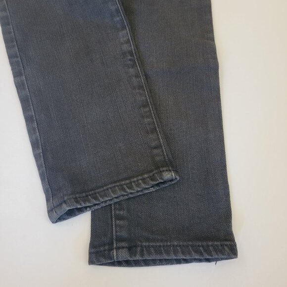 AG Legging Skinny Ankle Jean in Faded Black Dark Gray Destroyed - Picture 8 of 9